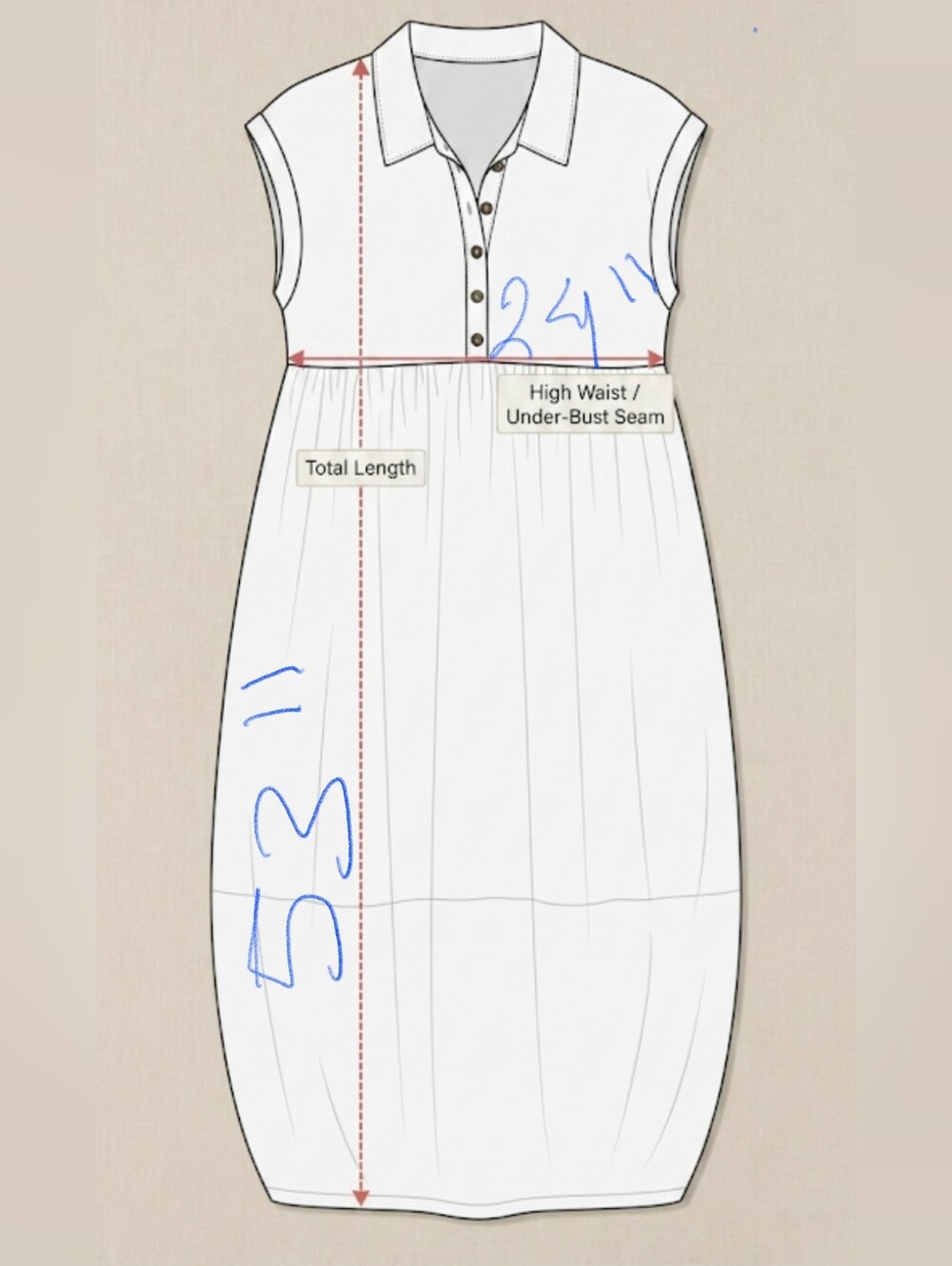 Free People Cream Henley Maxi Dress - Picture 5 of 5